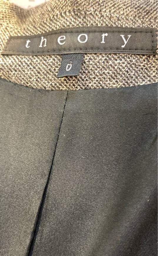 Theory Gray Suit Jacket - Size 0 image number 5