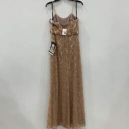 NWT Sorella Vita Womens Rose Gold Sequin Sleeveless Long Maxi Dress Size 10 alternative image