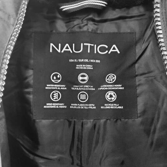 Nautica Men Black Puffer Jacket XL image number 3