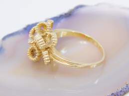 14K Yellow Gold 0.06 CT Diamond Coil Cocktail Ring 4.4g alternative image