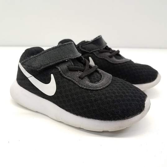 Nike Tanjun Black/White Toddlers Shoes Size 8C 818383-011 image number 3