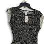 NWT Womens Black White Round Neck Sleeveless Fit & Flare Dress Size XXS image number 4
