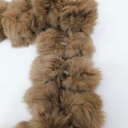 Folio New York Rabbit Fur Long Pom Pom Scarf alternative image