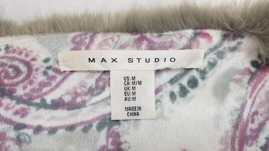 Max Studio Women Gray Faux Fur Vest M image number 4