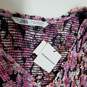 Wm Zara Blouse W/Faux Buttons Pink Floral Print Sz XL image number 3