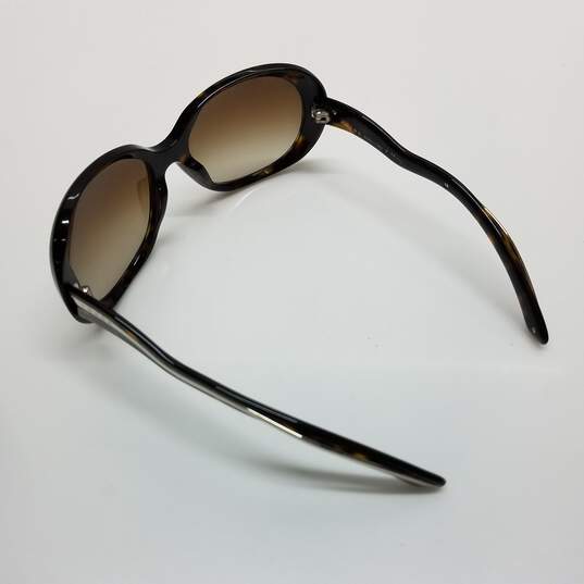 AUTHENTICATED Prada Brown Tort Oval Oversized Sunglasses image number 2
