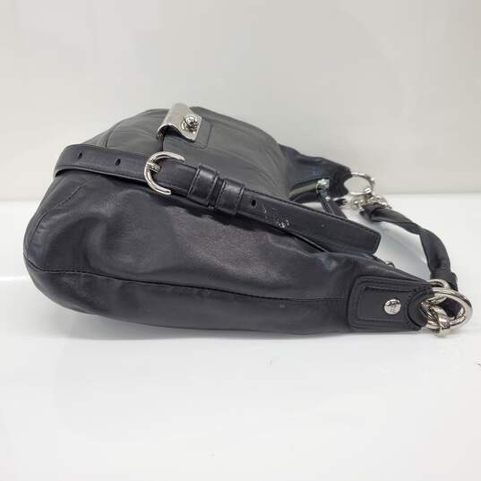 Coach Kristin Black Leather Hobo Shoulder Bag 16808 image number 3