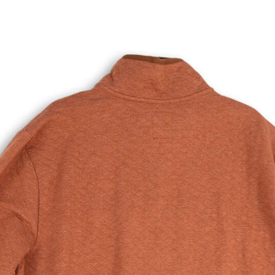 NWT Mens Orange Mock Neck Long Sleeve Pullover Sweatshirt Size XXL image number 4