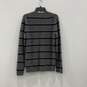 NWT Womens Gray Blue Stripe Crew Neck Long Sleeve Pullover Sweater Size S image number 2