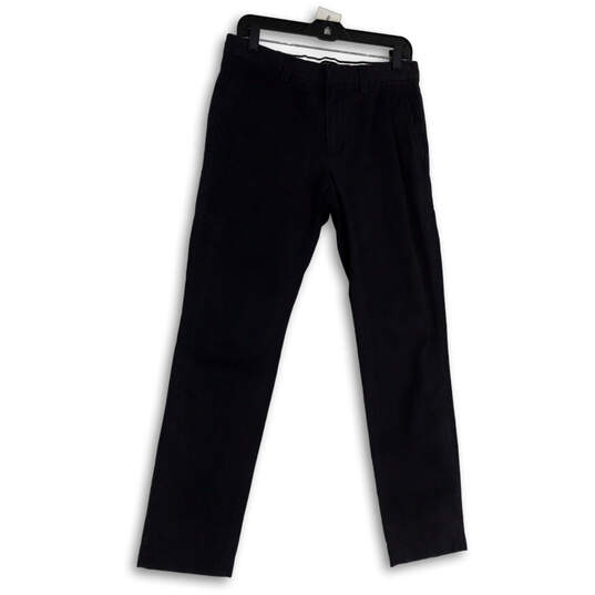 Womens Blue Flat Front Slash Pockets Straight Leg Chino Pants Size 30/32 image number 1