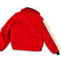 Vintage Mens Red White Long Sleeve Full-Zip Windbreaker Jacket Size Large image number 2