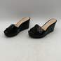 Coach Womens Black Open Toe High Wedge Heel Slip On Slide Sandal Size 5 image number 2