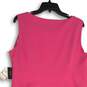 NWT Womens Pink Round Neck Stretch Sleeveless Knee Length A-Line Dress Size 14 image number 4