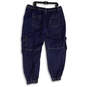 NWT Womens Blue Pockets Relaxed Fit Denim Tapered Leg Cargo Pants Size 20 image number 2