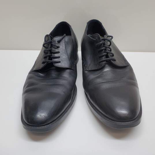 Cole Haan Oxford Dress Shoes Plain Toe Blucher Black Leather Mens Sz 10 1/2 image number 3