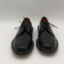 Mens Black Leather Round Toe Lace-Up Oxford Dress Shoes Size 10.5 B alternative image