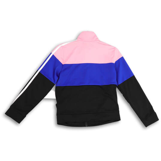 Girls Multicolor Colorblock Long Sleeve Full Zip Track Jacket Size XL image number 2