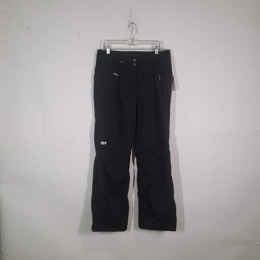 Womens Flat Front Zipped Pockets Straight Leg Snow Pants Size Large image number 2