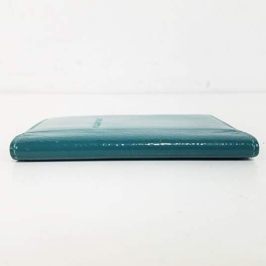 Coach Patent Leather Passport Holder Teal image number 2