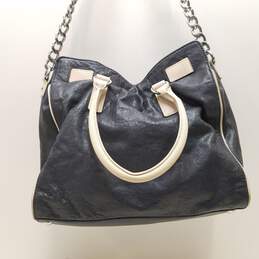 Michael Kors Hamilton Navy Blue Leather Padlock Large Shoulder Tote Bag alternative image