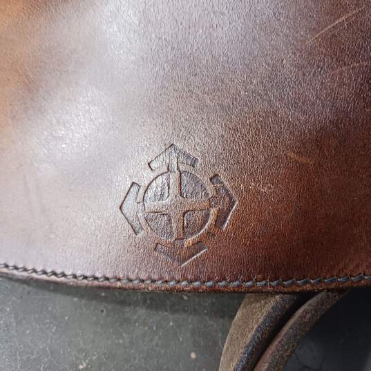 Brown Leather English Saddle image number 6