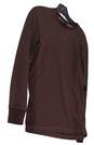Mens Brown Long Sleeve Crew Neck Thermal Pullover T-Shirt Size Small image number 3