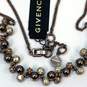 Designer Givenchy Gold-Tone Colorless Crystal Stone Statement Necklace image number 4
