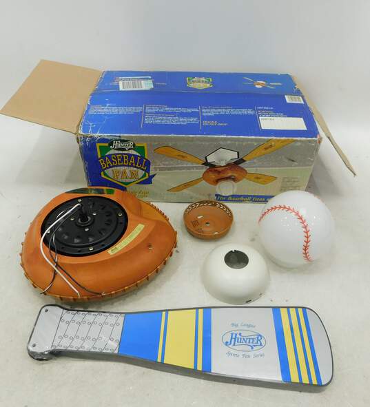 Hunter Brand 21841 Model Baseball Ceiling Fan w/ Original Box image number 1