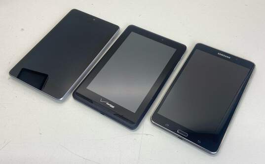 Samsung - Asus - Verizon Assorted Tablet Lot of 3 (Passcode Locked) image number 1