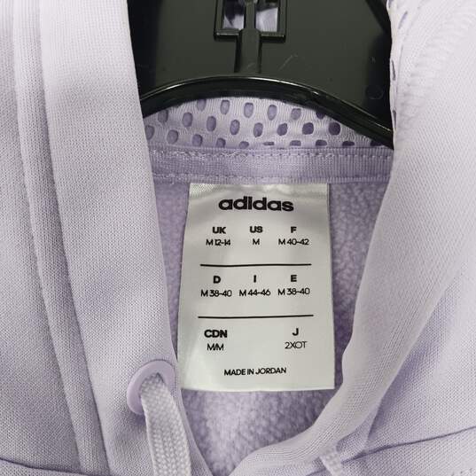 Adidas Women's Lavender Gear Up Hoodie Sweatshirt Size M image number 3