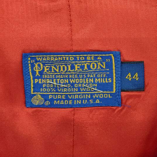 Pendleton Vintage Red Wool Lined Vest MM Size 44 image number 3