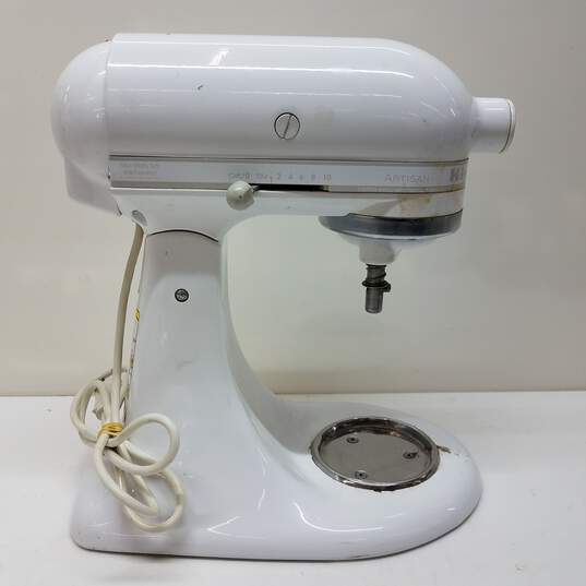 fugl marmorering Morgen Buy the KitchenAid ARTISAN White Stand Mixer - Parts/Repair | GoodwillFinds