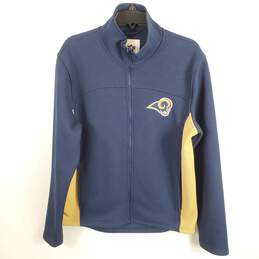 NFL Men Navy Blue LA Rams Fleece Sweater M