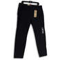 Mens Black Flat Front Slash Pocket Regular Fit Chino Pants Size 36X32 image number 1