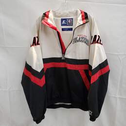 Starter NBA Portland Trailblazers Half Zip Pullover Jacket Size L