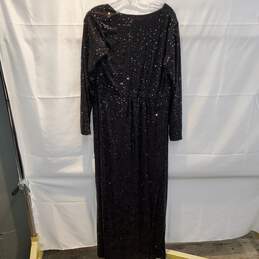 Seraphine Luxe Black Knot Front Sequin Maxi Dress NWT Women's Size 10 alternative image