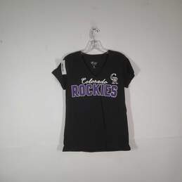 Womens Colorado Rockies Baseball-MLB Short Sleeve Pullover T-Shirt Size XL