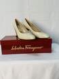 White Salvatore Ferragamo Pump Heels Size: 6 1/2 Certified Authentic image number 4
