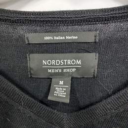 Nordstrom Men's Black Wool V-Neck Sweater Size M alternative image