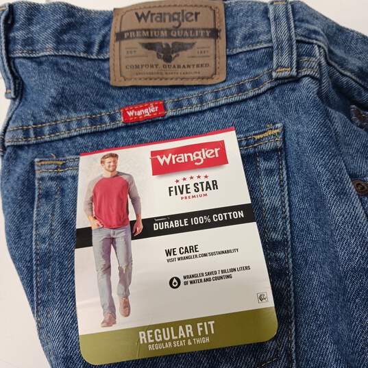 Wrangler Men's Five Star Premium Regular Fit Straight Leg Jeans Size 30x30 NWT image number 4