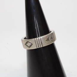Artisan Charles Ortiz Signed Sterling Silver Ring Size 6.25 - 5.81g alternative image
