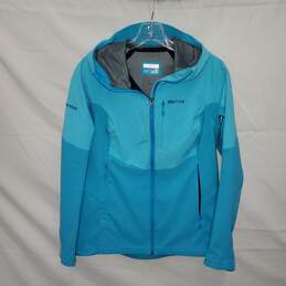 Marmot Blue Gore Windstopper Full Zip Hooded Jacket Size M