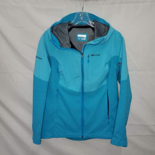 Marmot Blue Gore Windstopper Full Zip Hooded Jacket Size M image number 1
