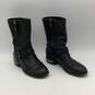 Vince Camuto Womens Whynn Black Leather Round Toe Side Zipper Biker Boots Size 8 image number 3