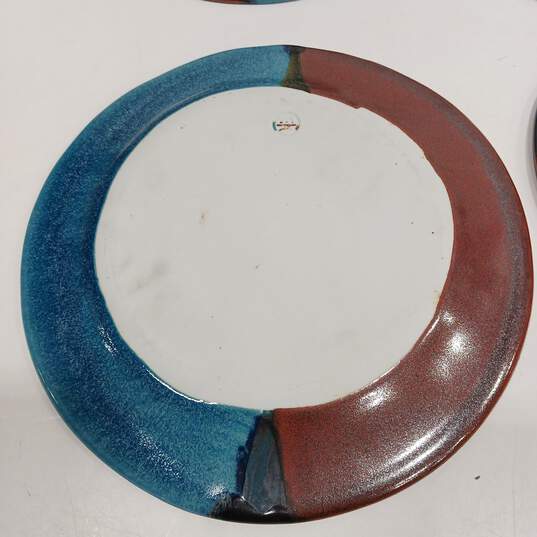 Hand Glazed Art Pottery Plates image number 4