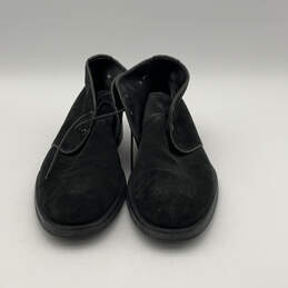 Mens Carlos Black Suede Round Toe Weatherproof Lace-Up Chukka Boots Size 10