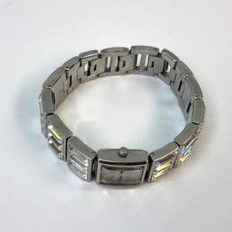 Designer Fossil Silver-Tone Clear Crystal Cut Stone Analog Bracelet Wristwatch alternative image