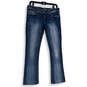 Womens Blue Denim Medium Wash Mid Rise Flared Leg Jeans Size 7/8R image number 1