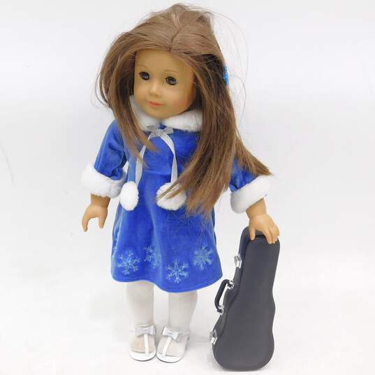 American Girl Doll W/ Brown Hair & Eyes With Violin Orchestra Instrument image number 1