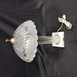 Antique Hungarian Crystal & Marble Tabletop Lamp